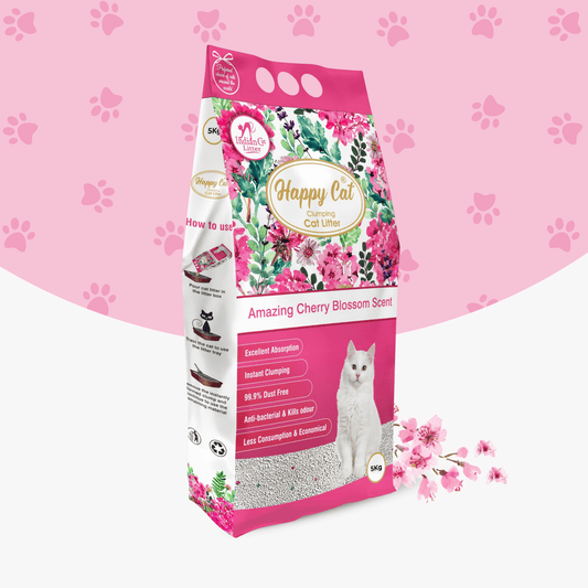 HappyCat Amazing Cherry Blossom Clumping Cat Litter Sand | By Indian Cat Litter
