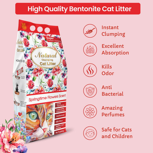 Natural Springtime Flowers Clumping Cat Litter |  By Indian Cat Litter